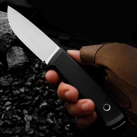 High-hardness outdoor knife portable camping small straight knife sharp stainless steel pocket knife, fruit knife survival knife