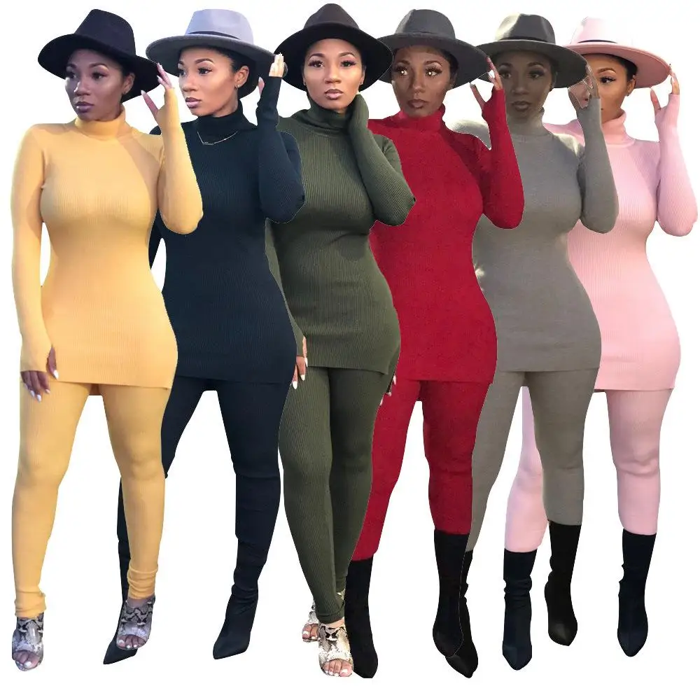 

Женский хлопковый комплект из двух предметов: свитер и длинные брюки в британском стиле, зимний модный комплект с цветным узором