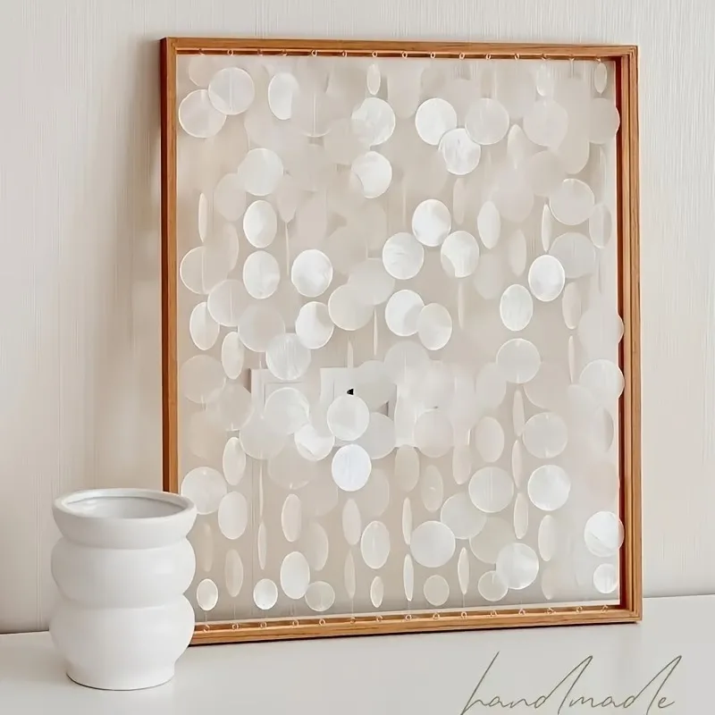 30/60/120Pcs White round Capiz Shells Natural with Holes for DIY Wind Chimes Jewelry Crafting Home Decor