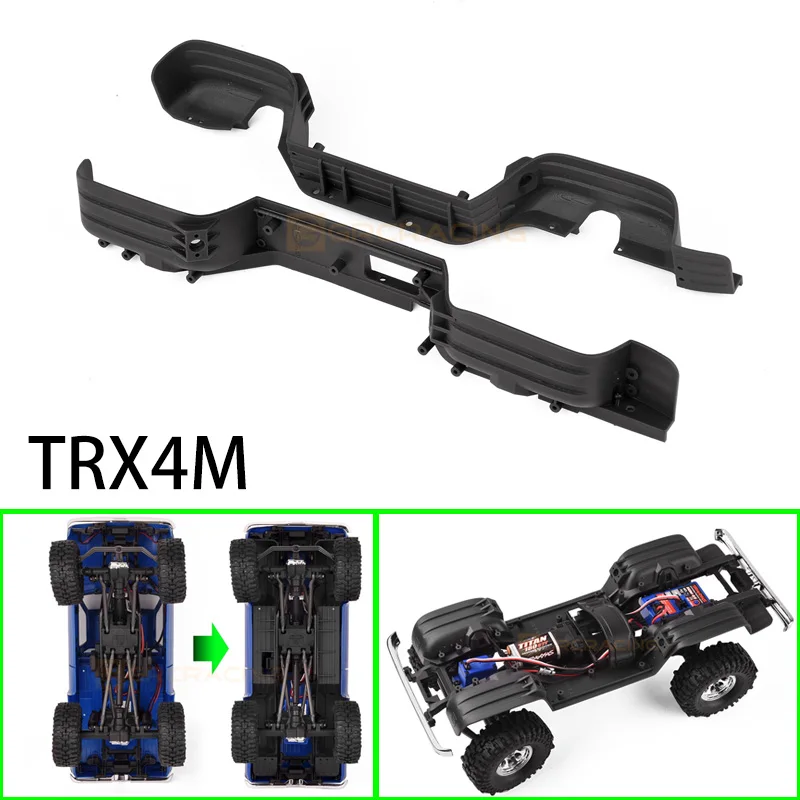 KXRC Plastic Black Fenders Chassis Closed Modification for 1/18 RC Crawler Car Traxxas TRX4M Chevrolet K10 Upgrade Parts