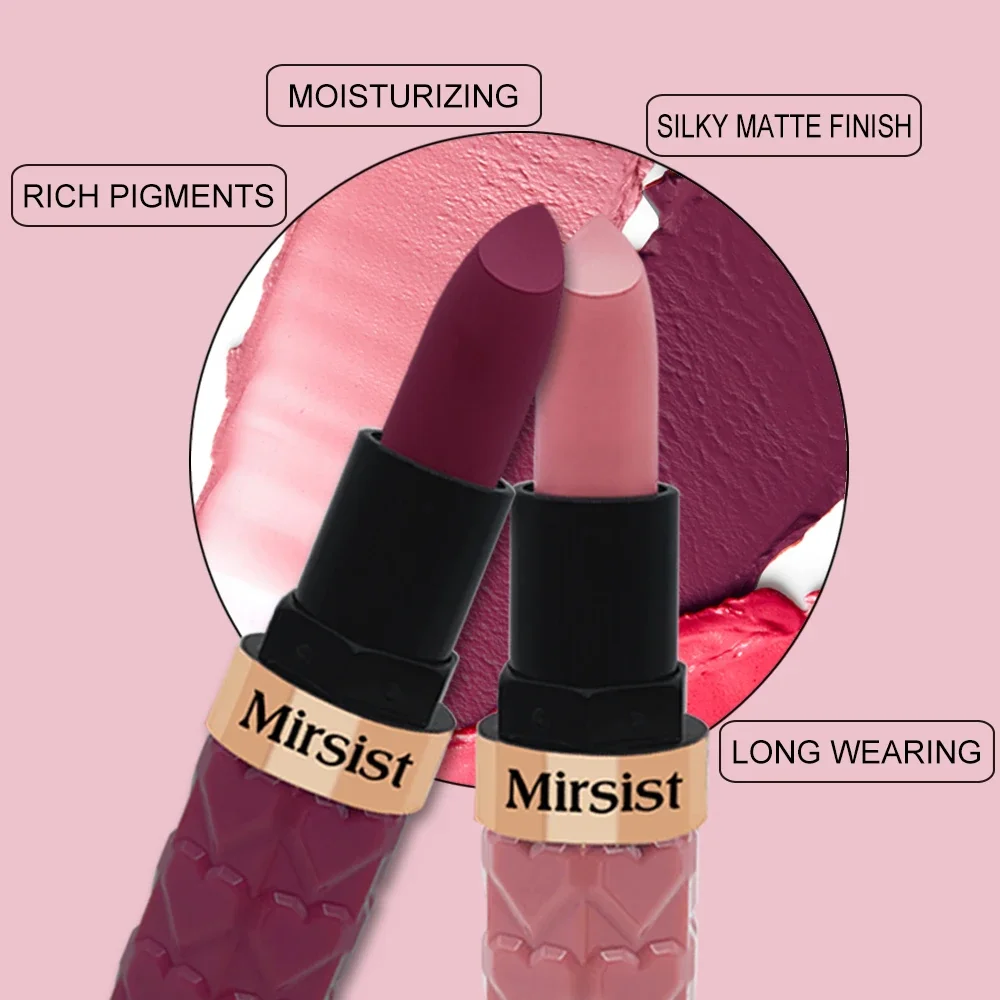 Set di rossetti color pesca nudo velluto opaco setoso Set di rossetti naturali a lunga durata impermeabili Balsamo per labbra idratante non sbiadito ibrido