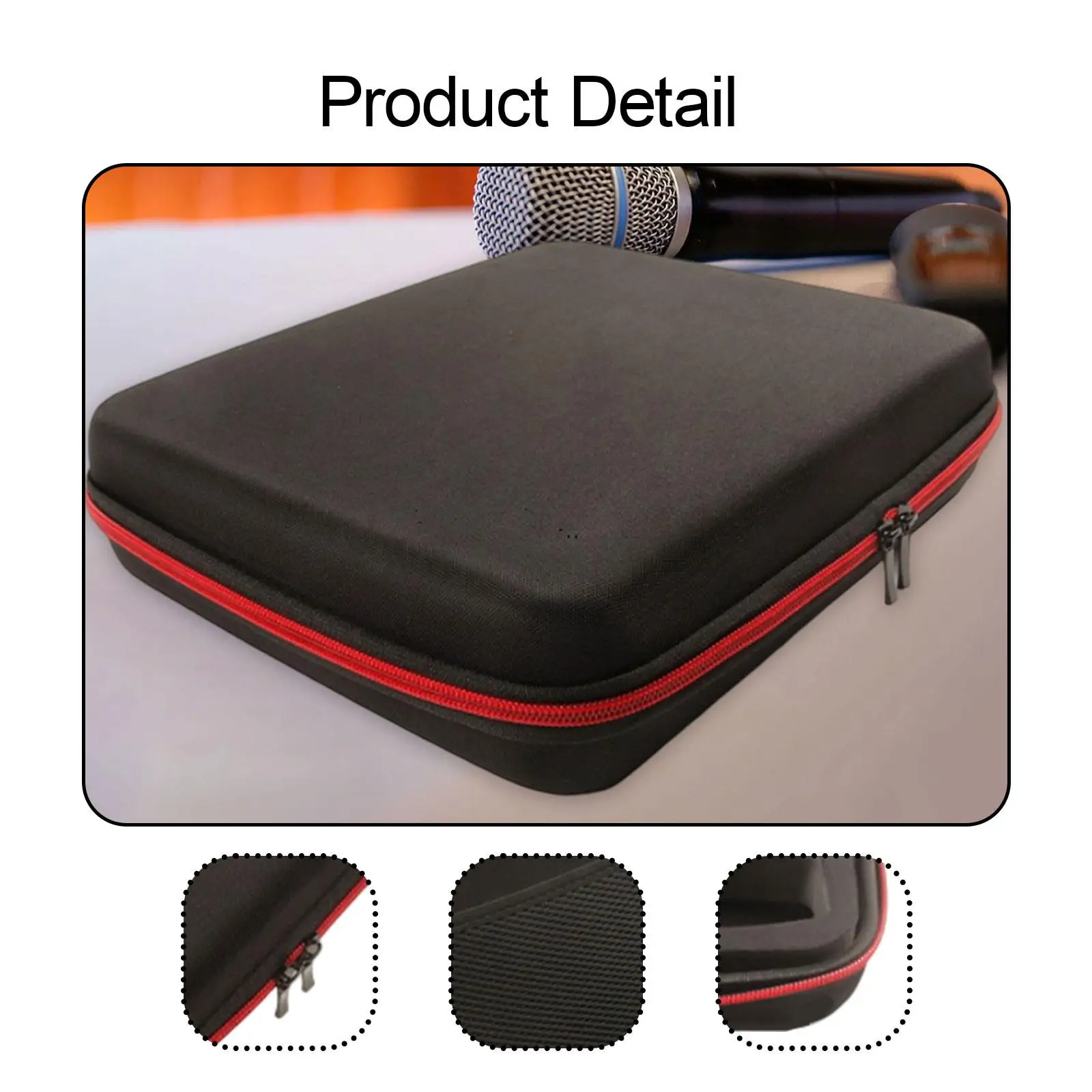 Microphone Case Box Hard EVA Microphone Storage Bag for KTV Singing Travel