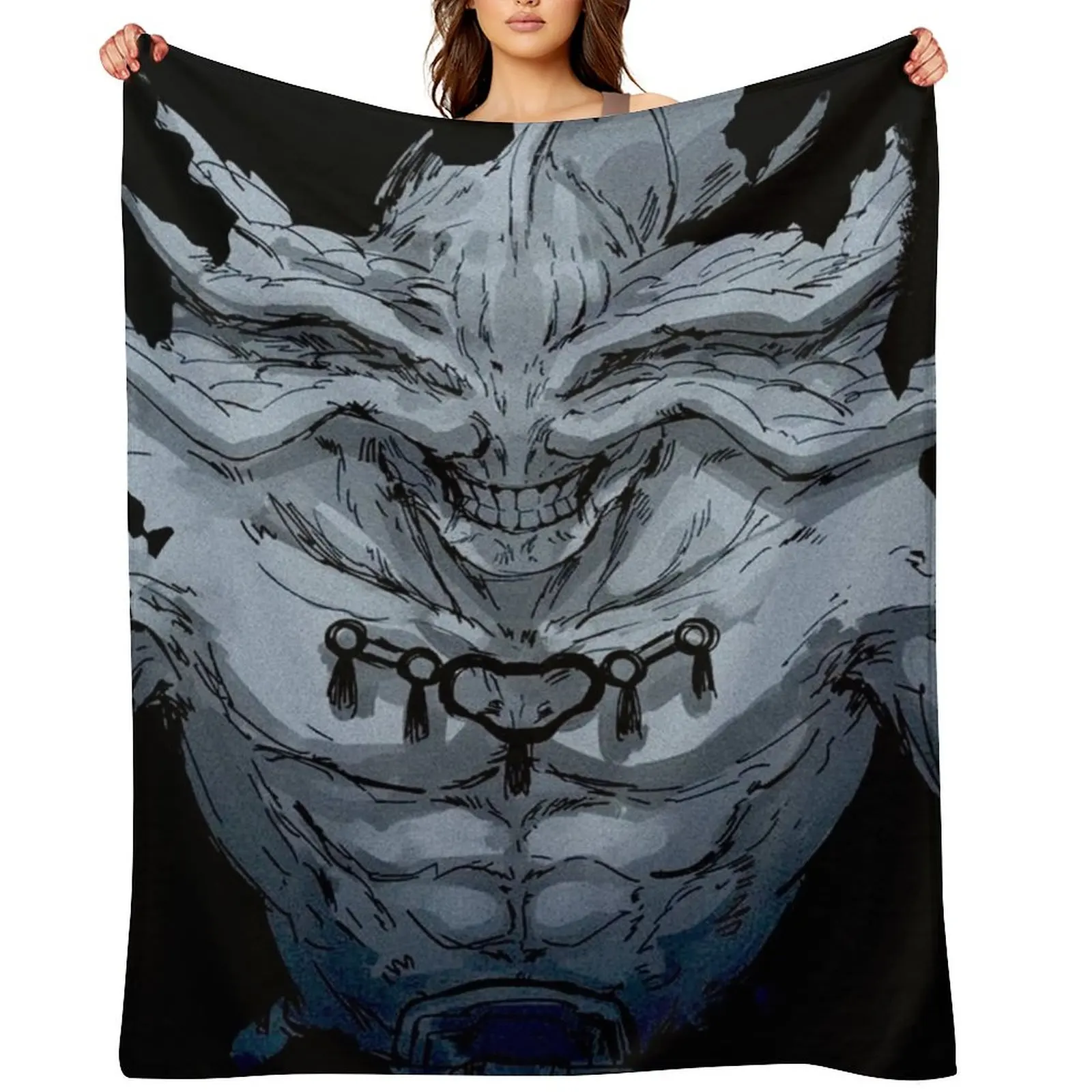 

Eight-Handled Sword Divergent Sila Divine General Mahoraga Throw Blanket Cute Plaid Multi-Purpose Stuffeds Blankets