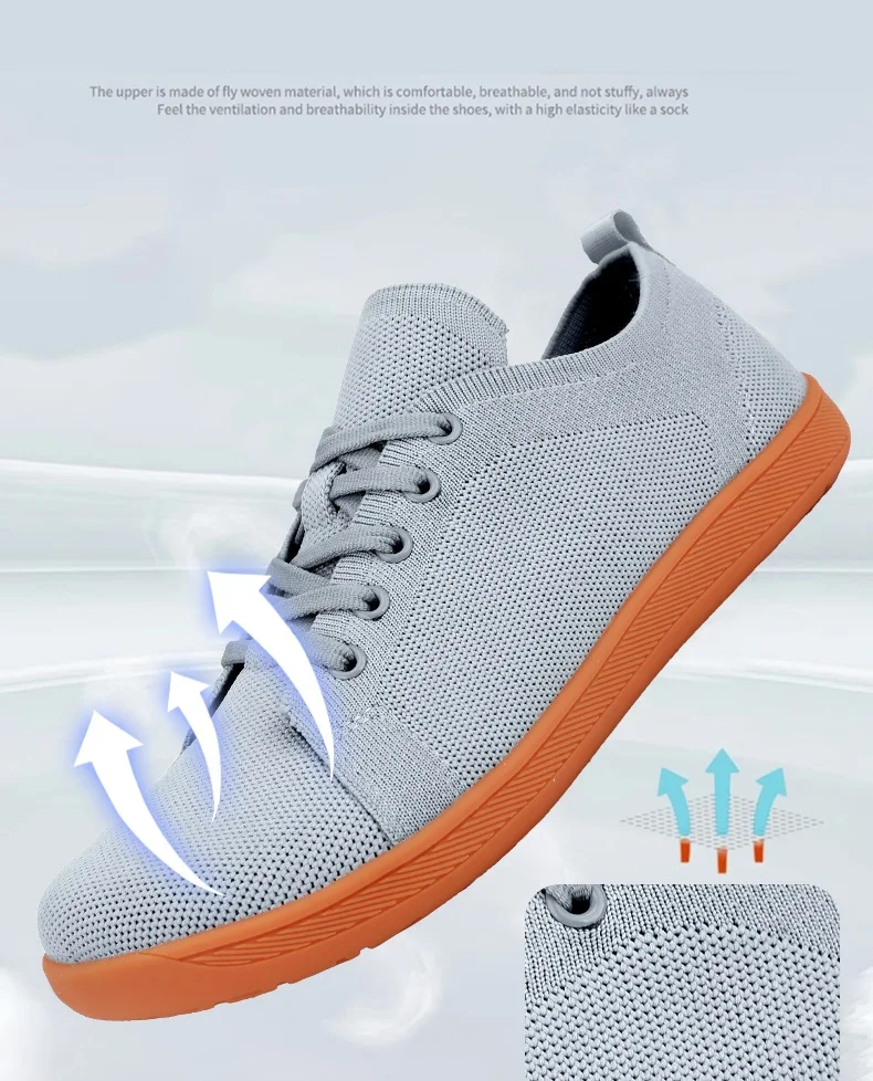 Unisex breite Barfußschuhe für Männer und Frauen, Outdoor-Trailrunning, minimalistische Wanderschuhe, leicht und atmungsaktiv – Detail 5