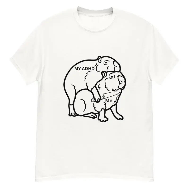 Funny Adhd Capybara T Shirt