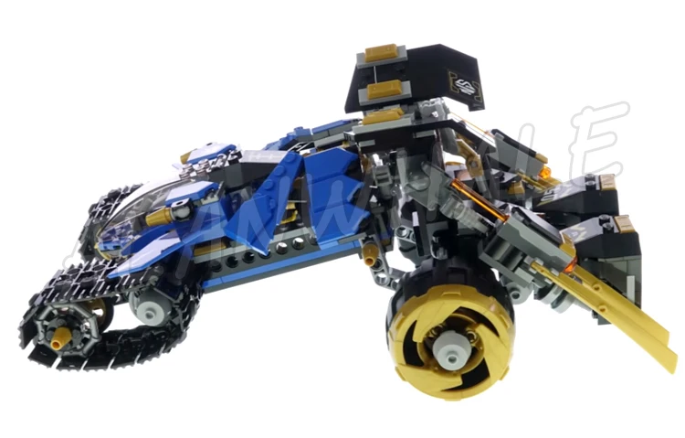 610 Piezas Shinobi Legacy Thunder Raider 2 en 1, Vehículo Nindroid Warrior Earth Mech 11493, Bloques de Construcción Compatibles con el Modelo