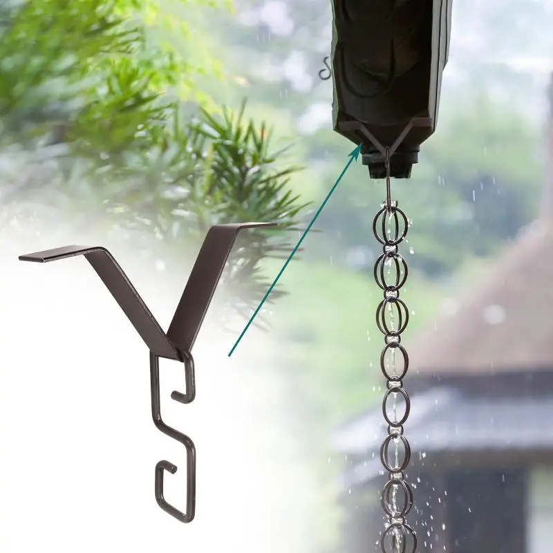 Rain Chain Hook Installer Standard Installation Kit For Gutter Downspout Metal Garden Decor Outdoor Yard Accessory
