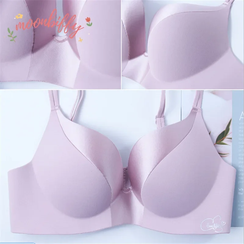 Seamless Sexy Lingerie Deep V 3/4 Cup Push Up Women Bra Comfortable Breathable Underwear Wireless Female Bralette Intimates