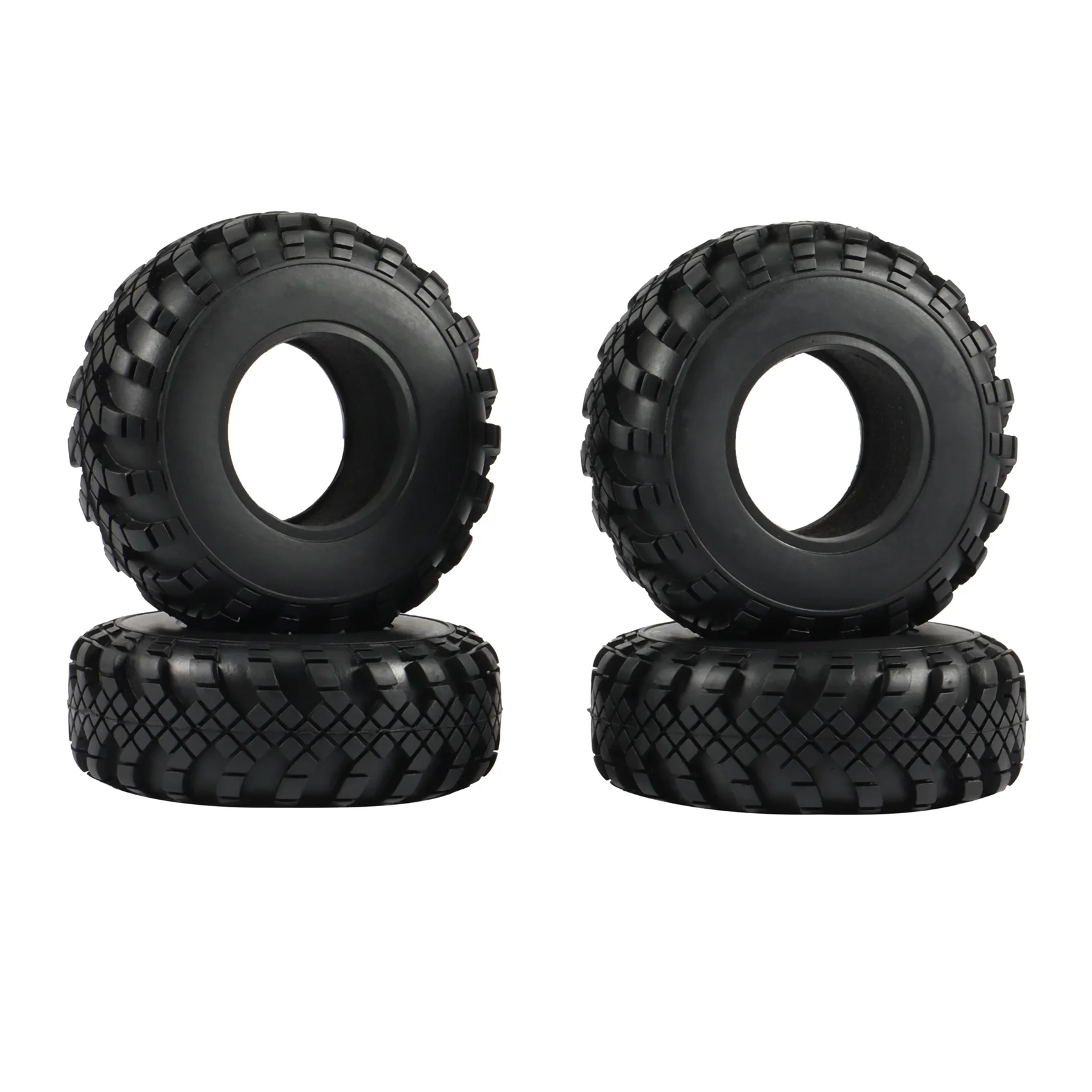 4PCS 130MM 2.2Inch Rubber Wheel Tires Tyre for 1/10 RC Crawler Car Axial SCX10 90046 RR10 Wraith Traxxas TRX4