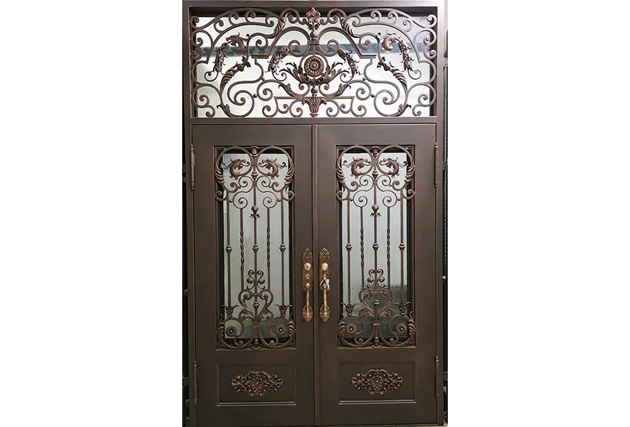 Customization High Quality Front Door Iron Wrought Prices Cast Iron Door Iron Door
