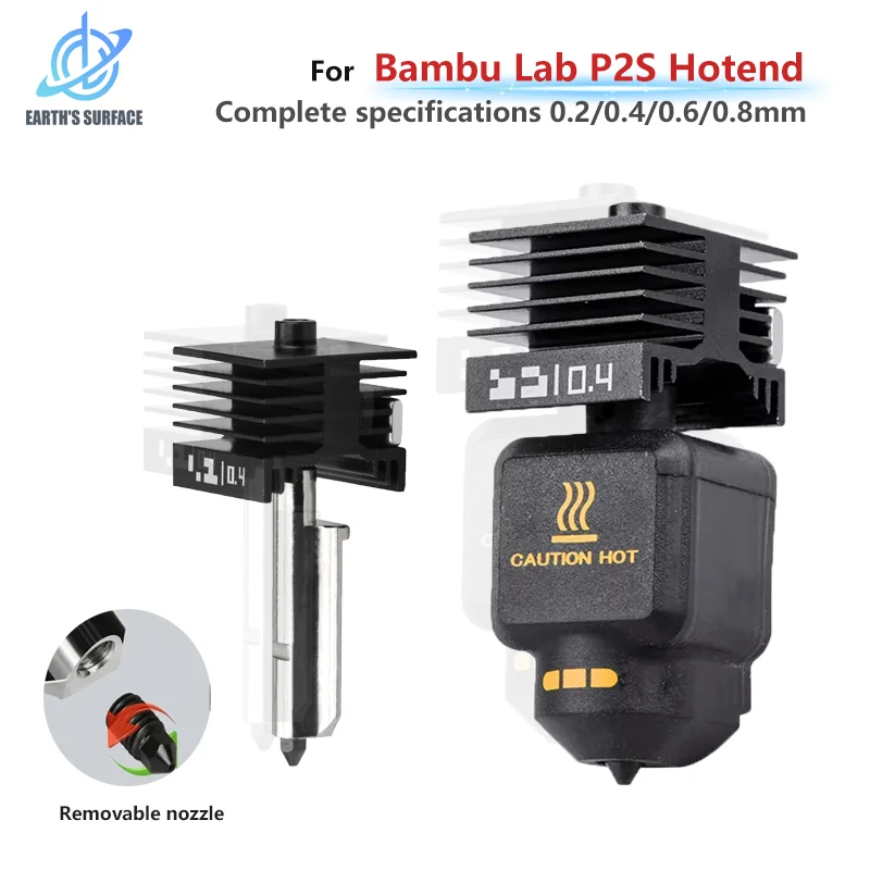 bambu-lab-p2s-ホットエンドキット-02-04-06-08mm-硬化鋼ノズル-取り外し可能なノズル-ホットエンド-3dプリンター-プリントヘッド-標準流量