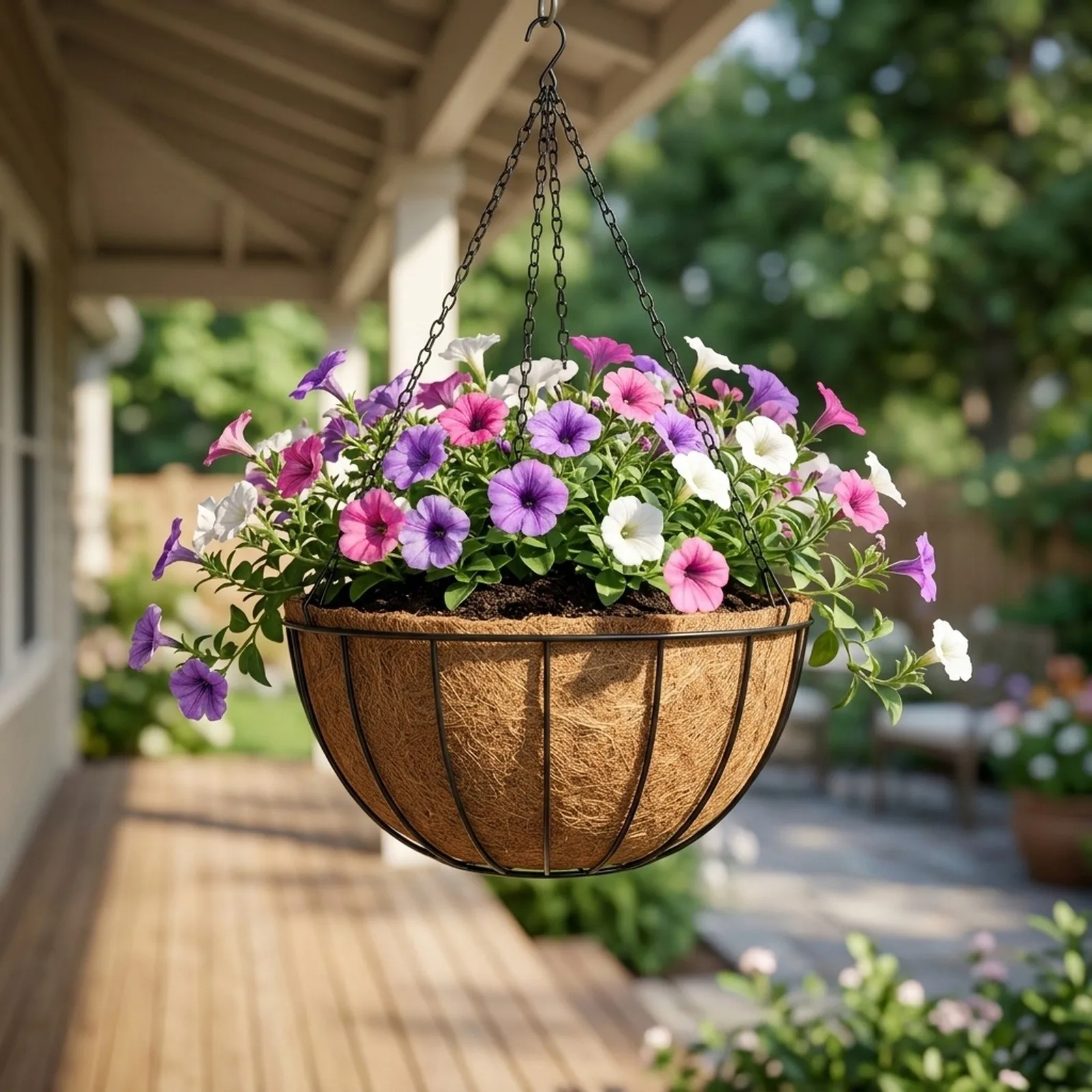 Coco Fiber Replacement Liners for Hanging 3 Pack Prevents Soil Loss Available in Multiple Sizes  Coco Fiber Replacement