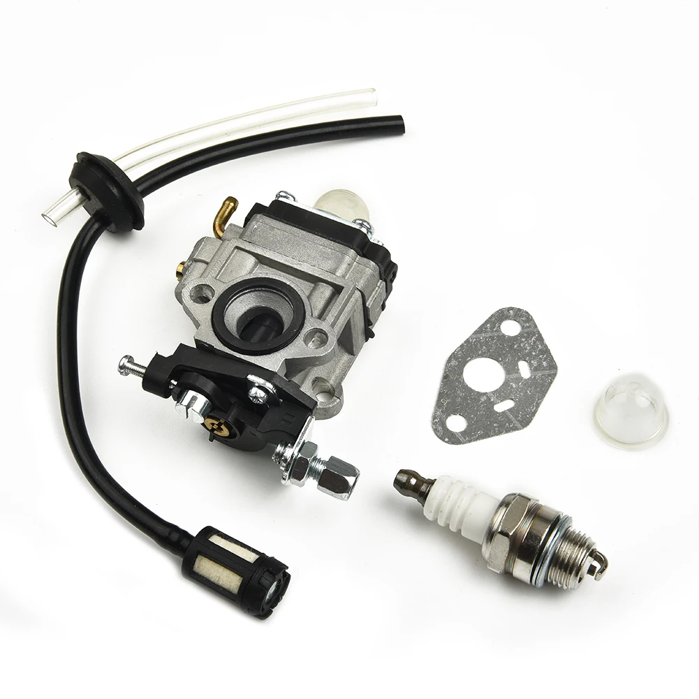 1set Grass Trimmer Carburetor Kit For Alko Brush Cutter BC410 BC 4125 4535 Carburetor Spark Plug Fuel Filter Line Hose Carb Part