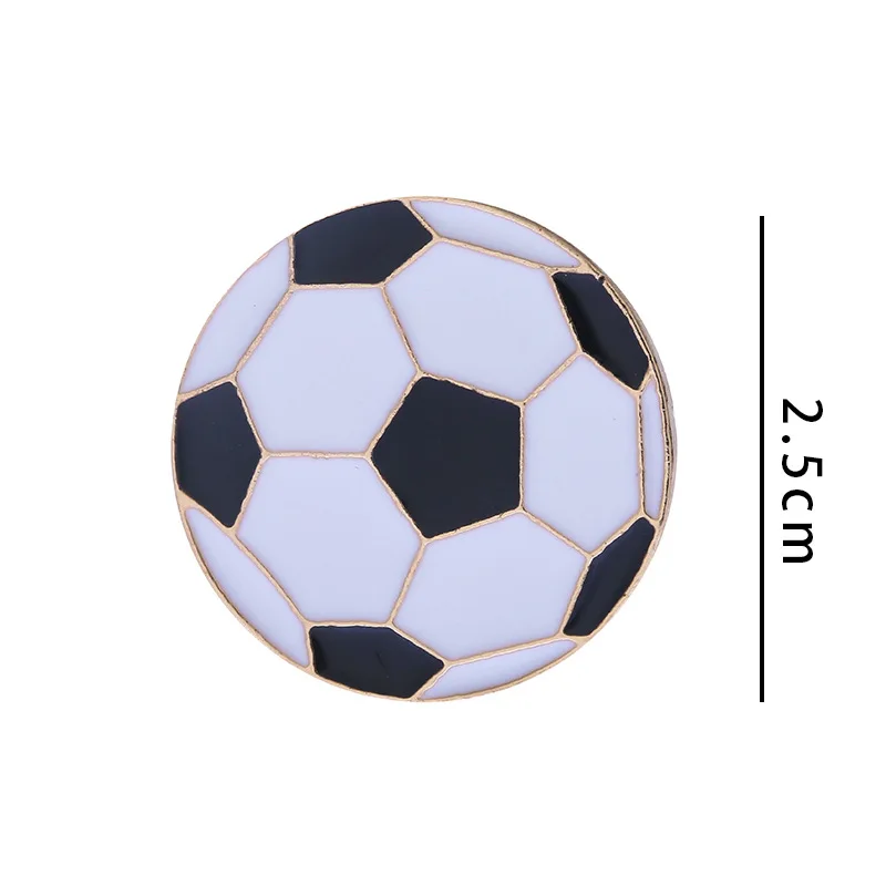 Cute Enamel Sports Ball Soccer Volleyball Basketball Brooch for Women Men Sportsman Jewelry Shirt Backpack Lapel Pins Badge Gift