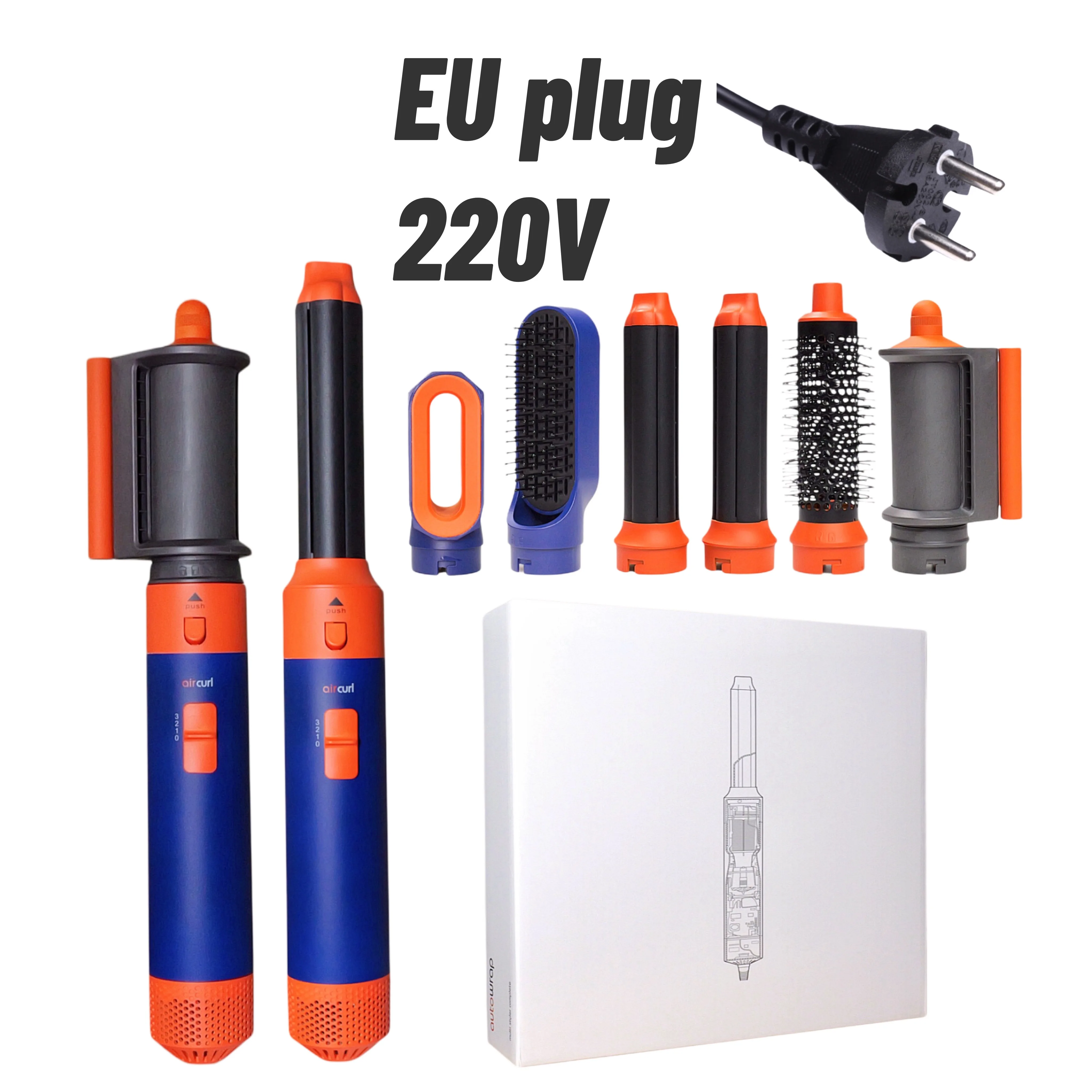 6 in 1 haarstyler Nieuwe gladde föhn voor haar 6 in 1 haarstyler met curlington Heteluchtborstel Stylingtool MultiStyler
