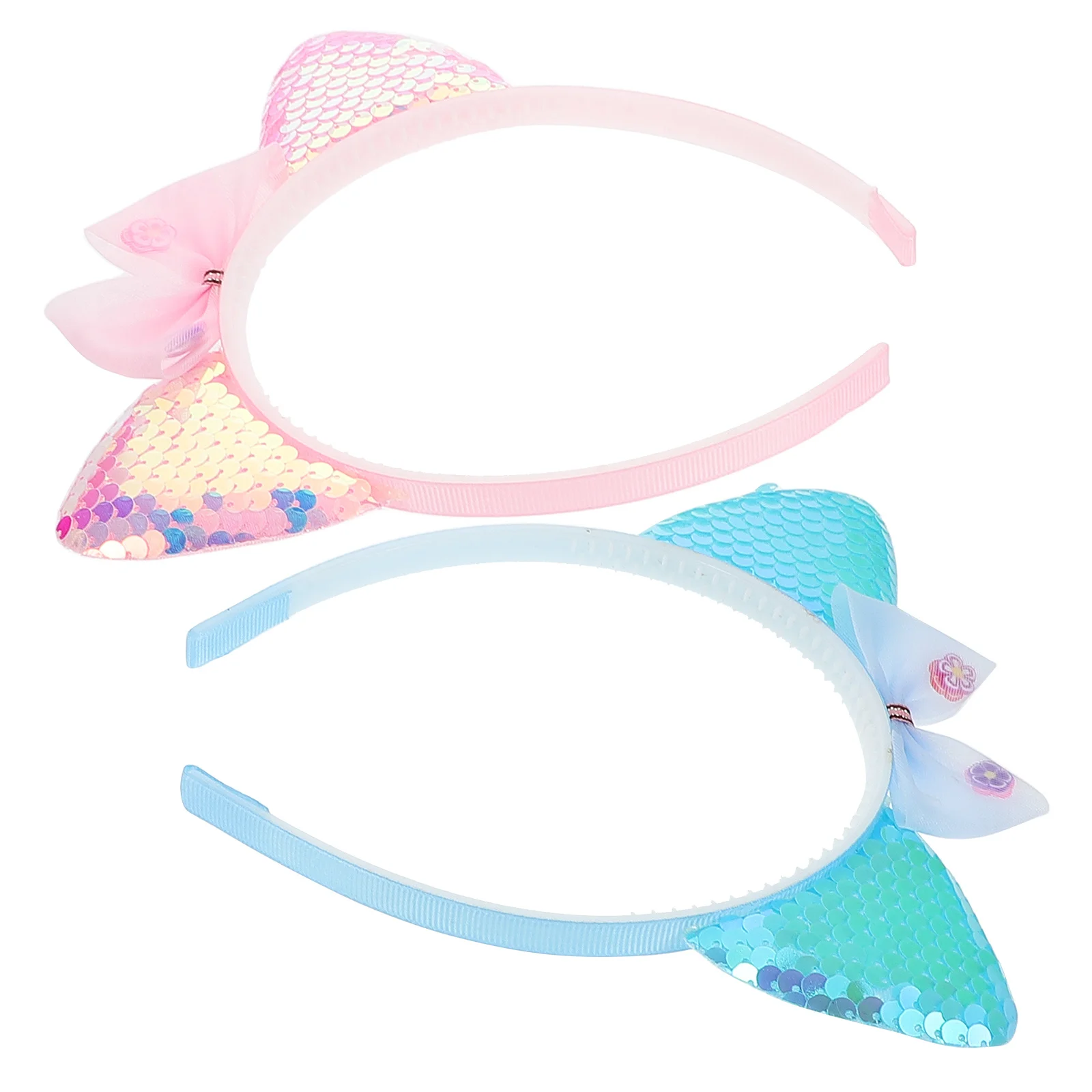 

2Pcs Ear Hair Clips for Girls Cute Sequin Cat Ears Headband Party Holiday Daily Wear Little Girls Hair Accessories