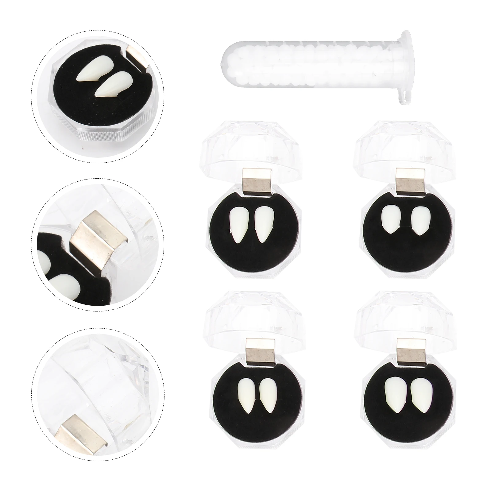 1 ensemble d'accessoires de Costume de fausses dents d'halloween, crocs réalistes, fête de Zombie, cadeau de farces pour Cosplay, adultes et enfants de plus de 10 ans