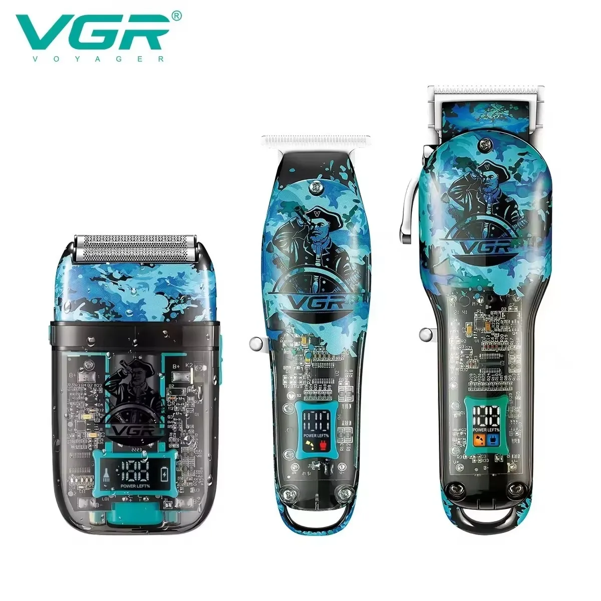 

VGR Hair Trimmer Professional Beard Shaver Rechargeable Hair Cutting Machine Cordless Clippers Razors Hair Trimmer for Men V-645