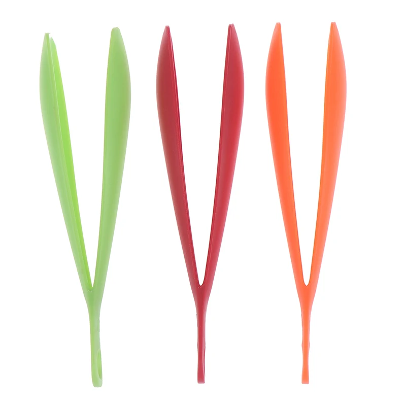 Pinzas de plástico para alimentos de 14,7x1,8 cm de 3 colores, pinza para barbacoa antiadherente, pinza de cocina para ensalada, utensilios y accesorios