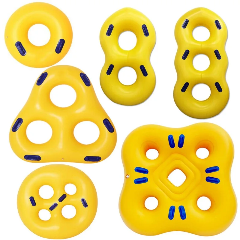 Inflatable water park surf ring water skiing ring PVC single and double swimming ring thickened handle swimming  raft
