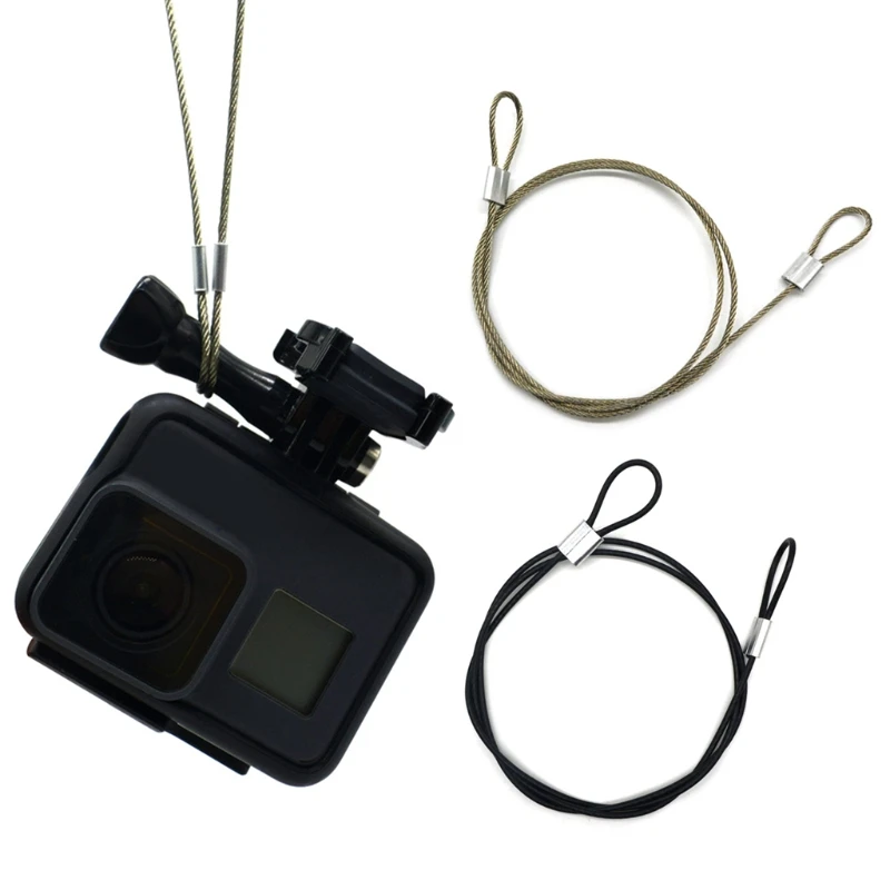 Safety Strap Stainless Steel Tether Lanyard Wrist Hand 60cm For Camera New