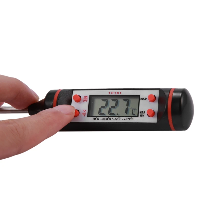 2X Digital Thermometer BBQ Grill Meat Cookie Tool Car Air Conditioning Temperature Gauge Detector