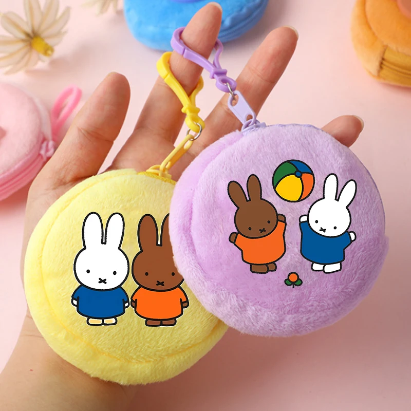 

Кошелек Miffy Zero: милый аниме-кошелек для монет, портативный мини-чехол, сумка для хранения с мультяшным кроликом, креативный чехол для наушников
