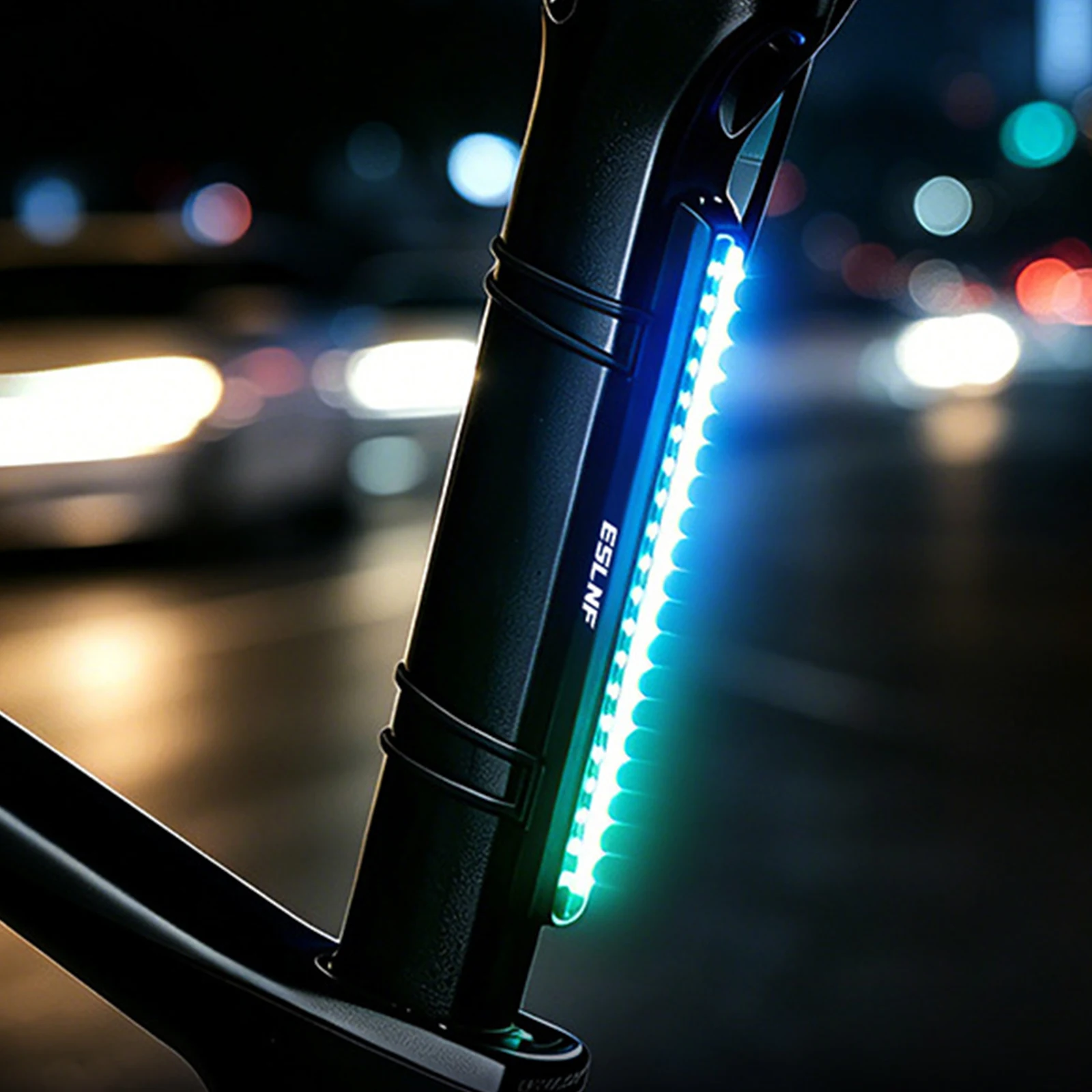 Bicycle Seatpost Safety Light with 16 Flashing Modes LED Night Dynamic Lamp Type-C Recharging for Daily Commute&Rainy Weather
