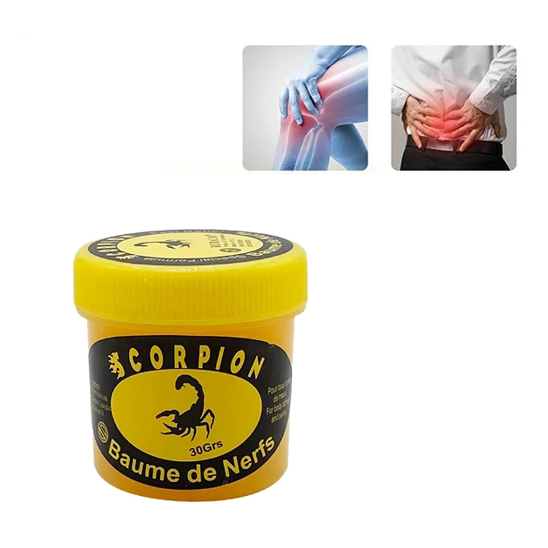 3pcs 30g Scorpion Pain Relief Ointment Rheumatism Low Back Pain Bruises Heating Cream Relieves Muscle Fatigue Cramps Dressing