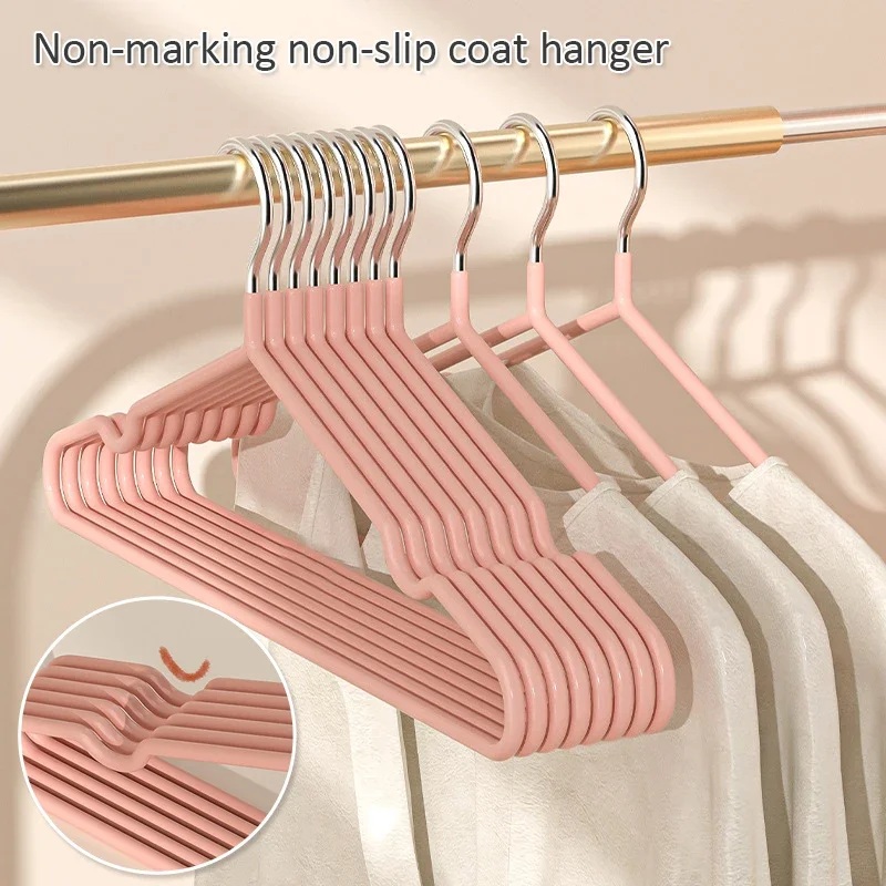 

10-30pcs Clothes Rack Coat Stand Multipurpose Non-Slip Hanger Space-Saving Metal Rack Clothes Organizer Durable And Sturdy