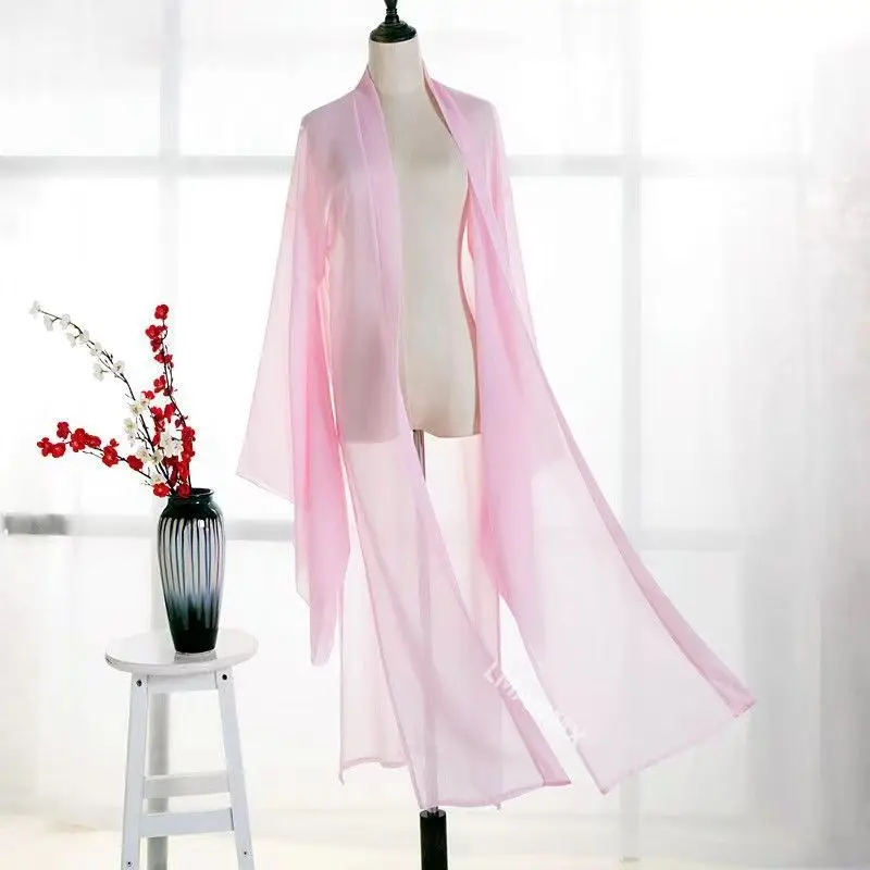 Hanfu Cardigan camicia manica antica cinese Tang Dynasty Chiffon sottile classica danza popolare vestiti Cosplay Costume da palcoscenico