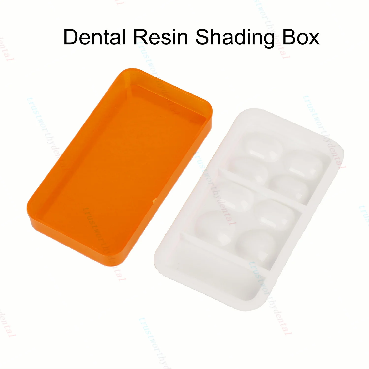 3-100pcs Dental 8 cells Mixing Well Composite Resin Light-proof Shading Protector Orange High Quality Shade Protection