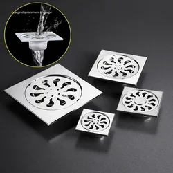 Desagüe de piso redondo cuadrado de acero inoxidable, desodorante de ducha, escurridor de piso, inserto de azulejos, rejillas de residuos, colador, Hardware de baño