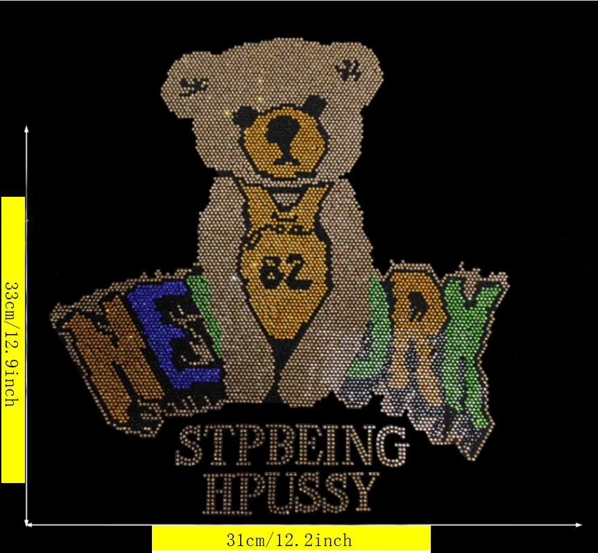 

Fashion Cartoon Rhinestone Patch Iron On Transfer Clothing Accessories For Garment Decoration