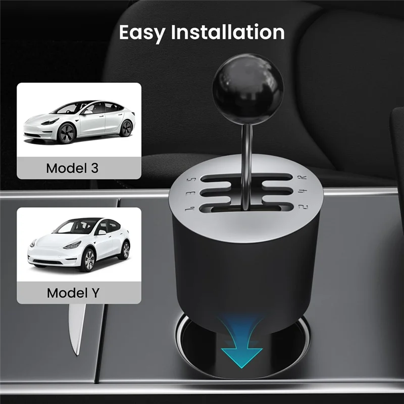 

NEW-For Tesla Cup Holder Gear Shifter Toy,For Tesla Model 3 Model Y Cup Holder, For Ideal Fun For Tesla Model Y Accessories