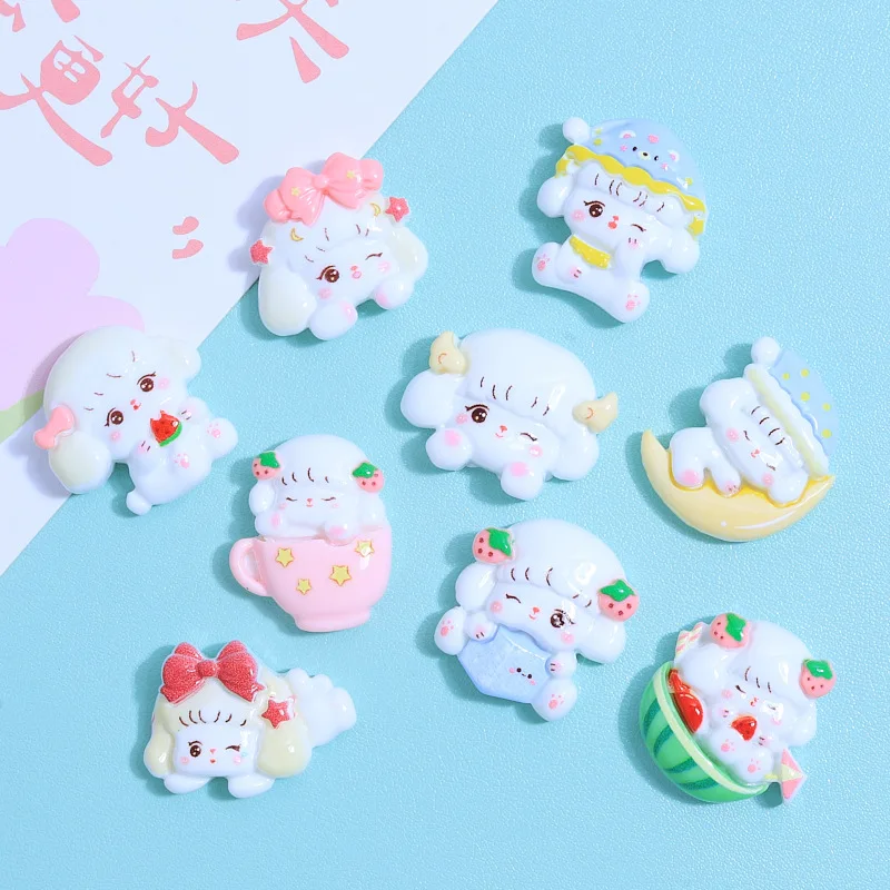 

100pcs Cartoon Kawaii Good Night Dog Flatback Resin Scrapbook DIY Jewelry Hairpin Headrope Decoration Crafts