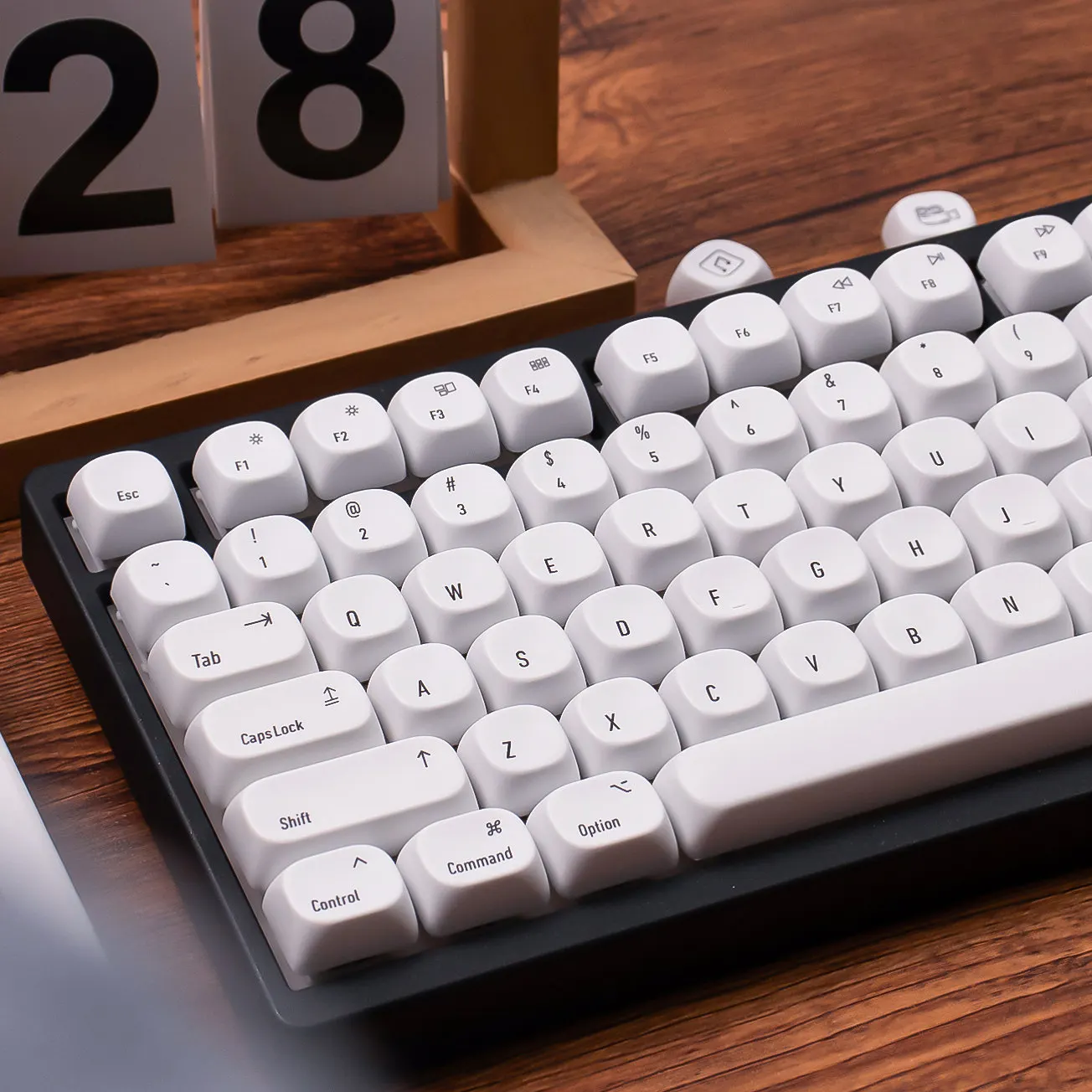 Minimalist Style Keycaps PBT Dye-Sub MOA Profile Keycaps Custom Round Cute Keycaps For MX Mechanical Keyboard Wooting