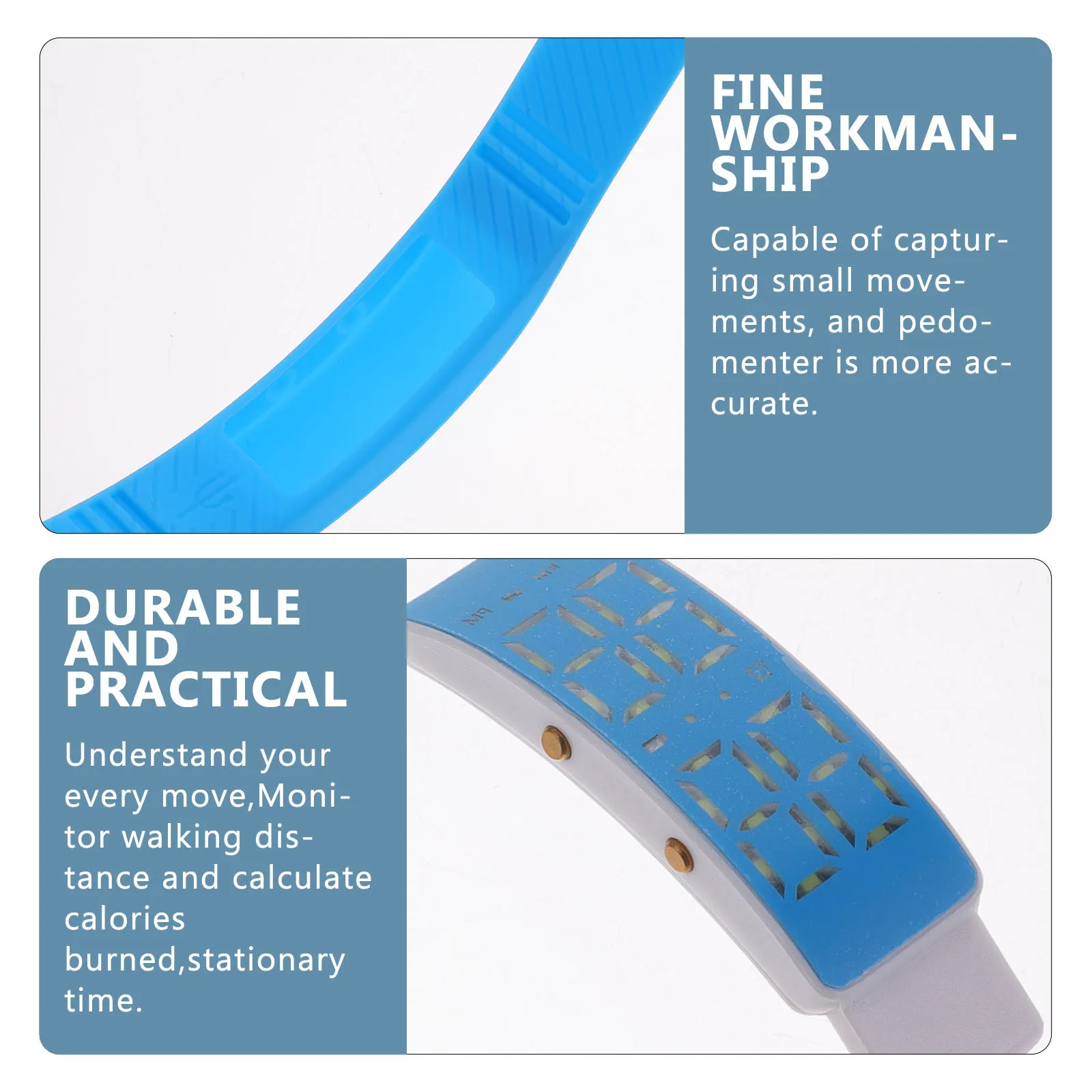 

Смарт-браслет Синий Легкий Водонепроницаемый Фитнес-трекер сна Дисплей Длинный Смарт-браслет