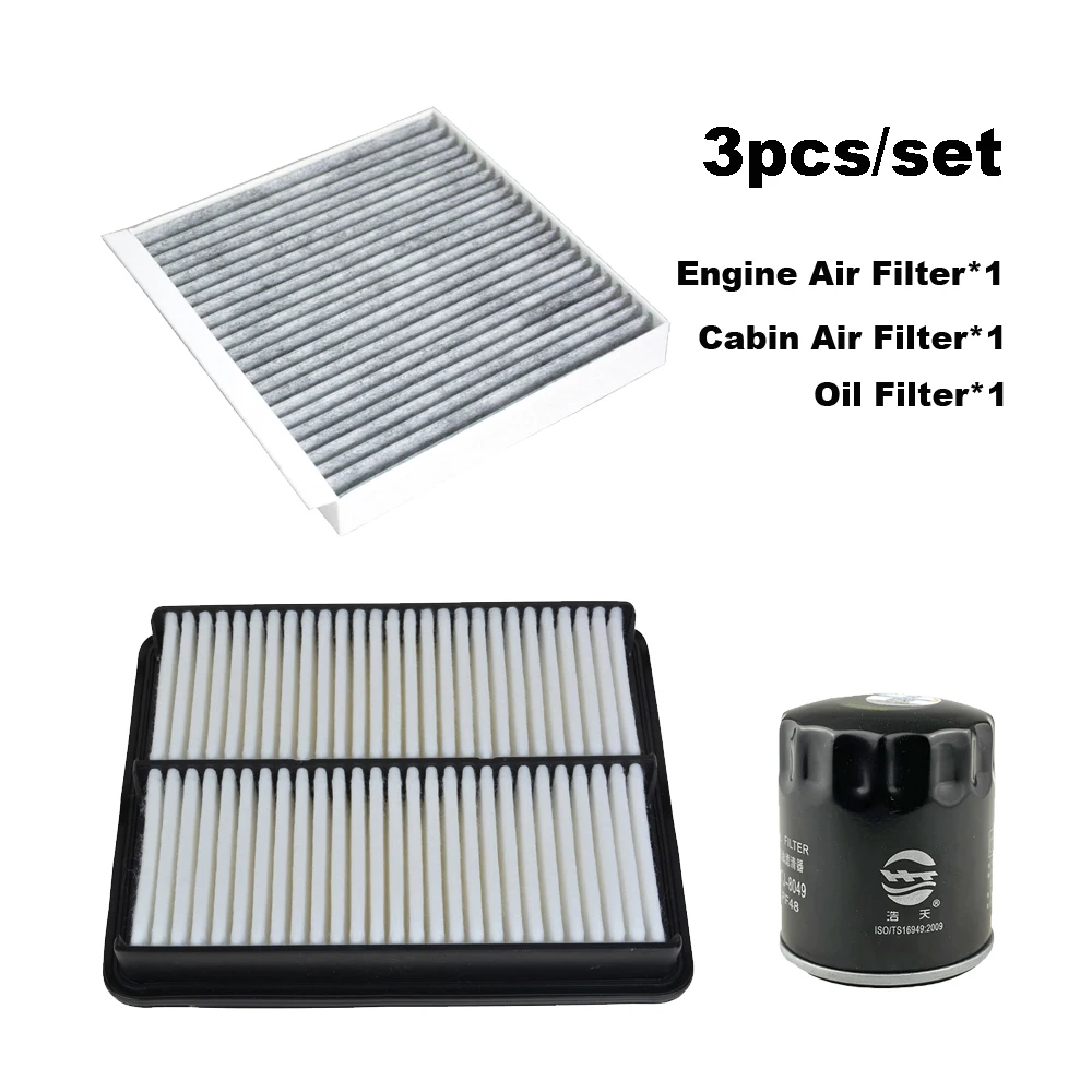 3pcs Filter Set For MG 5 1.5 2020-2023 MG6 /ROEWE i6 MAX i5 1.5T 15C4E Engine Cabin A/C Fresh Air Oil Filter Accessory