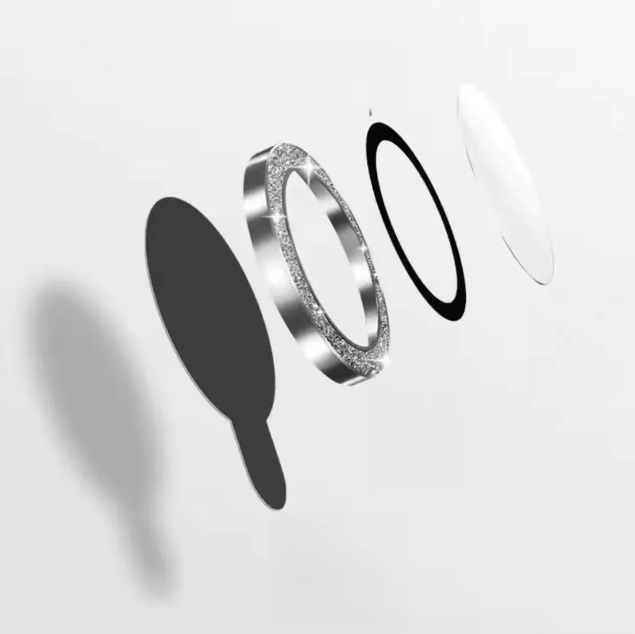 Gitter Kamera Objektiv Ring Glas Für Samsung Galaxy S24 S23 FE S24 + S23 + S25 Plus Screen Protector schützende Metall Kappe Fall