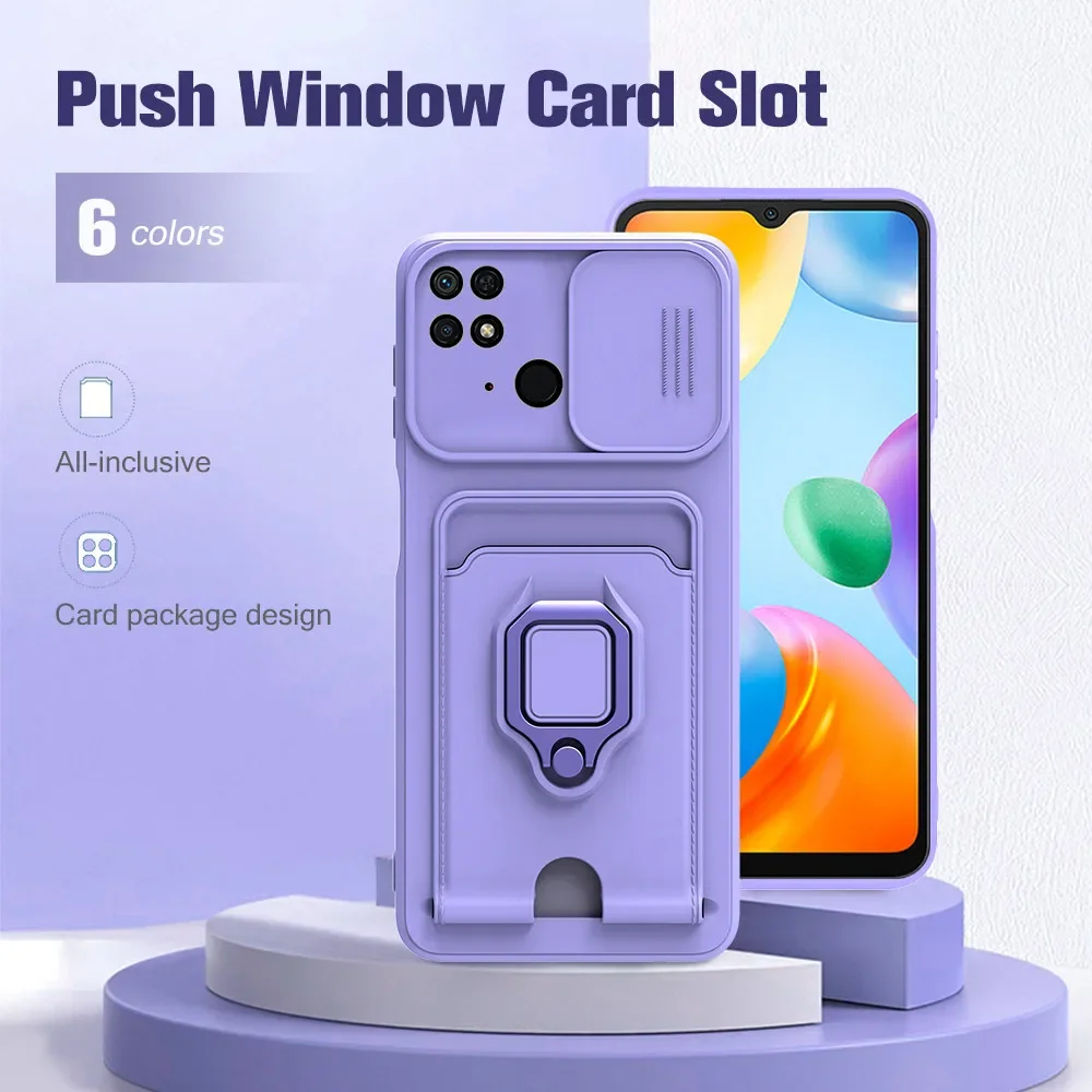 Sliding Window Camera Shockproof Case For Xiaomi Redme 10C Redmi 10 C C10 6.71