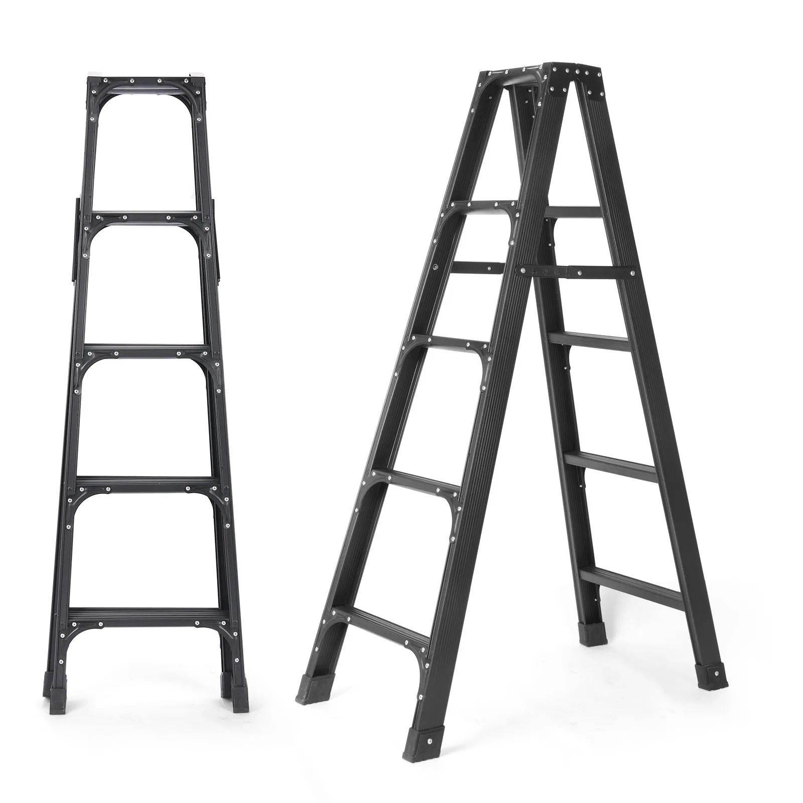 

Household foldable telescopic indoor multifunctional thickened double-sided ladder with herringbone ladder