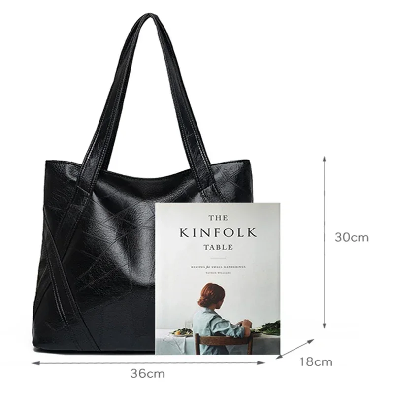 Designer Handbags High Quality Casual Soft Leather Shoulder Bags for Women 2024 New Luxury Large Capacity Female Tote Hand Bag