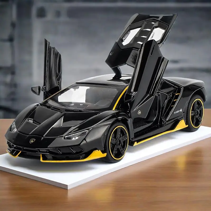 

1:32 Lamborghini LP770-4 Модель суперкара Литье под давлением и игрушечные транспортные средства Звуковой свет Супер гоночный подъемный хвостовой автомобиль Игрушечный подарок