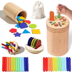 Montessori Toys for 3 Year Old, Toddler Wooden Learning Coin&Color Sorting Toys Sensory Matching Game for Boys Girls Gifts