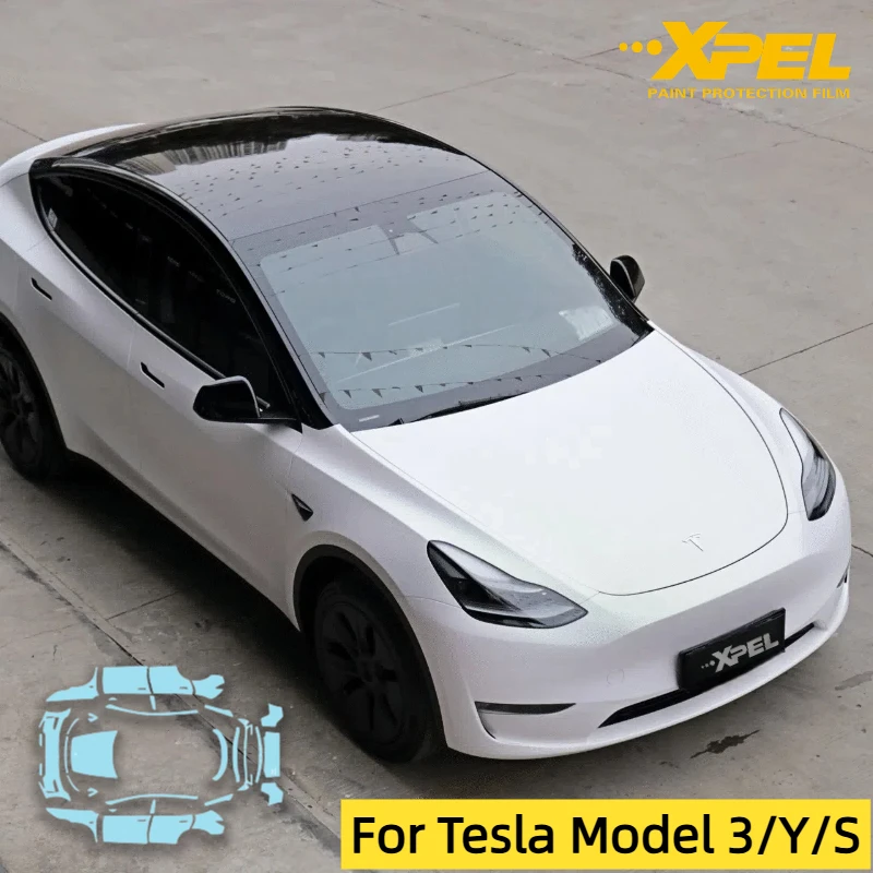 

XPEL PPF 7.5MIL Tesla Paint Protection Film TPU Material Mirror Shine Full Protection For Model 3/Y/S Full Body Film