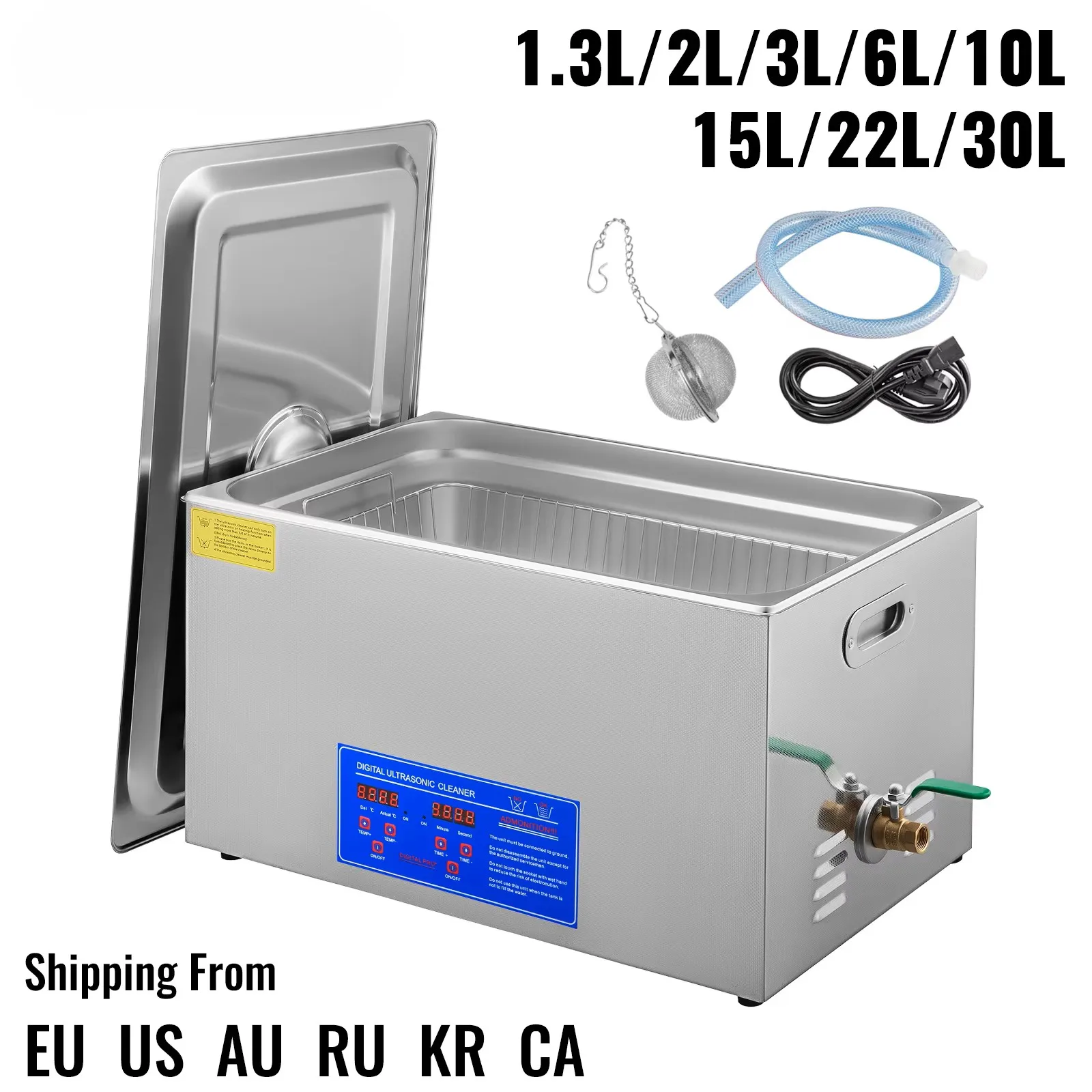 SucceBuy 1.3L 2L 3L 6L 10L 15L 22L 30L Ultrasonic Cleaner Lave-Dishes Portable Heated Washing Machine Ultrasound Home Appliances