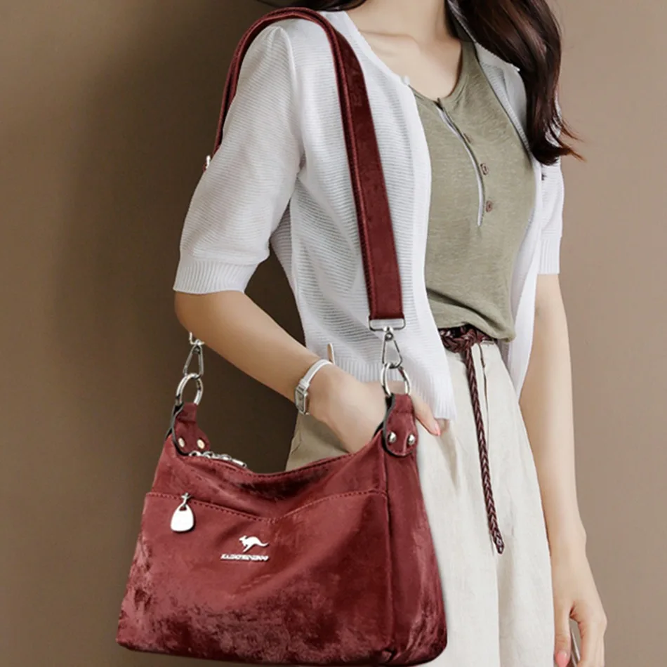 Genuine Luxury Women Casual Purses Bags DesignerSoft Leather Shoulder HIgh Quality Crossbody Bags for Women Shoulder Sac 2024