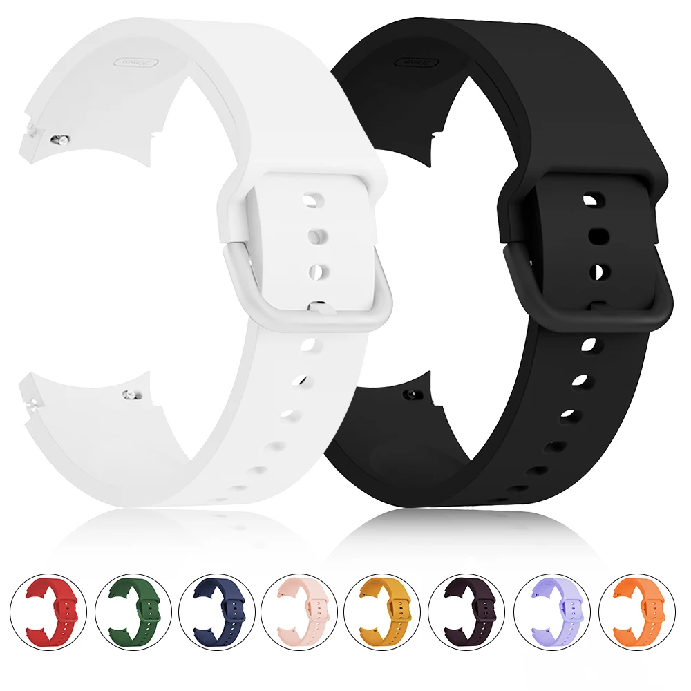 No Gap Strap For Samsung Galaxy Watch 7/6/5/4 44mm 40mm Silicone 20mm Watch Bracelet Watch 6 classic 5 pro 46mm 45mm 47mm 43mm