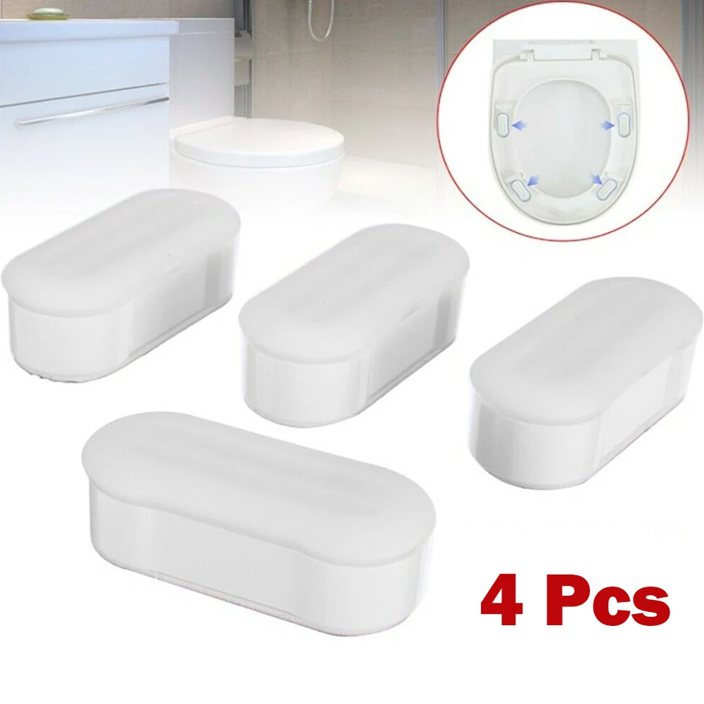 Toilet Seats Buffer Safe and Comfortable 4pcs Bathroom Hardware Buffer Replacement Bumpers Suitable for Most Models